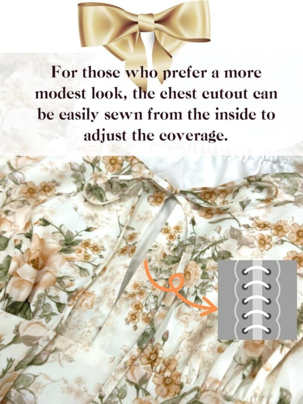 Plus Size Floral Tiered Long Sleeve Dress for Wedding Guests & Semi-Formal - Picture 4 of 8